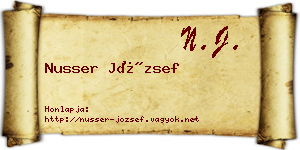 Nusser József névjegykártya