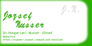 jozsef nusser business card